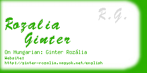 rozalia ginter business card